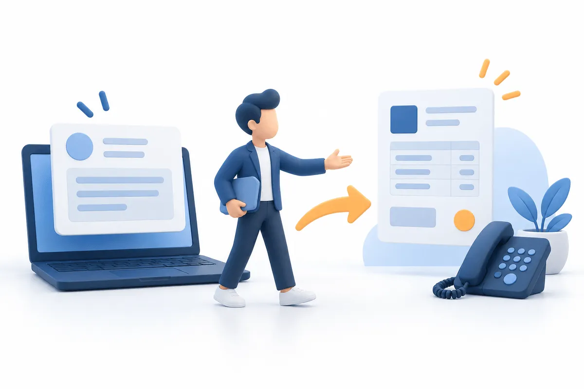 営業担当が問い合わせ要約を確認し、保留中の見積案件へ連絡する場面