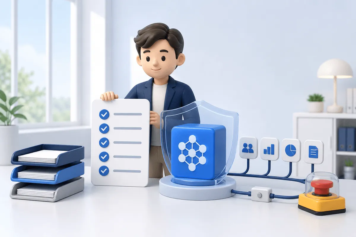 六項目を埋めた利用ルールと生成AIを盾で守る担当者